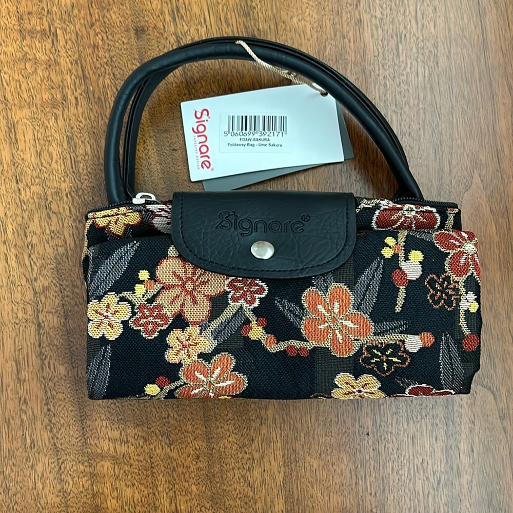 NEW Signare Floral Tapestry Foldable Reusable Shopping Bag - Picture 2 of 3